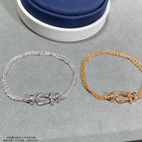 [Promax Jewelry]FORCE SMALL HORSESHOE  DIAMOND CHAIN ROPE BRACELET