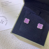 [Promax Jewelry]CLOVER MINI 9.5MM  PURPLE VIOLET EARRINGS