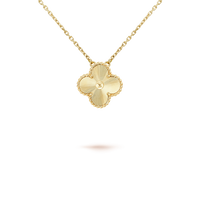[Promax Jewelry]CLOVER 15MM LASER NECKLACE