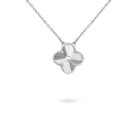 [Promax Jewelry]CLOVER 15MM LASER NECKLACE SILVER