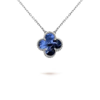 [Promax Jewelry]CLOVER 15MM PIETERSITE NECKLACE SILVER