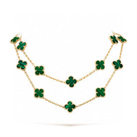 [Promax Jewelry]CLOVER 20 MOTIFS MALACHITE GOLD