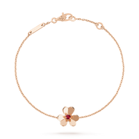 [Promax Jewelry]FRIVOLE GOLD FLOWER PINK MALACHITE BRACELET