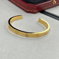[Promax Jewelry]LOVE BRACELET 6.1MM 1 DIAMOND OPEN CUFF
