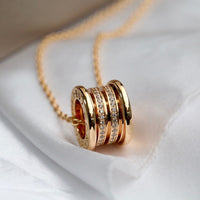 [Promax Jewelry]ZERO 1 PINK GOLD DIAMOND NECKLACE