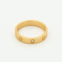 [Promax Jewelry]LOVE RING 4MM 1 DIAMOND PINK GOLD