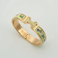 [Promax Jewelry]H PINK GOLD BRACELET CREAM CERAMIC