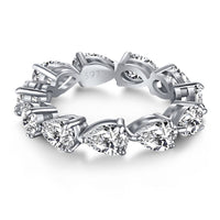 [Promax Jewelry]Exquisite Pear Cut Tennis Ring