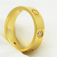 [Promax Jewelry]LOVE RING 5.5MM 3 DIAMONDS GOLD