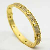 [Promax Jewelry]LOVE BRACELET 6.1MM DIAMOND-PAVED 10 BIG DIAMONDS