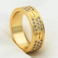 [Promax Jewelry]LOVE RING 5.5MM DIAMONDS PAVED