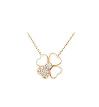 [Promax Jewelry]CLOVER MOP DIAMOND ROSE GOLD NECKLACE