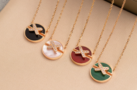 [Promax Jewelry]JEUX DE PINK GOLD DIAMOND NECKLACE