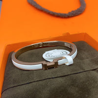 [Promax Jewelry]CLASSIC HM CLIC WHITE 8MM ENAMEL BRACELET