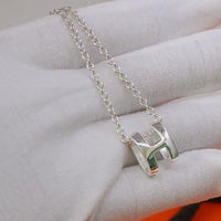 [Promax Jewelry]HM NECKLACE H LETTER OVAL SERIES
