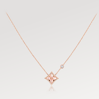 [Promax Jewelry]STAR PINK MOP 1 DIAMOND PINK GOLD NECKLACE
