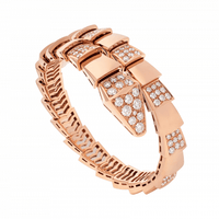 [Promax Jewelry]SERPENTI WIDE BRACELET PINK GOLD DIAMOND