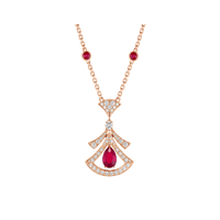 [Promax Jewelry]DREAM NECKLACE CARNELIAN DIAMOND PINK GOLD