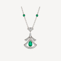 [Promax Jewelry]DREAM NECKLACE MALACHITE DIAMOND SILVER