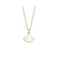 [Promax Jewelry]DREAM NECKLACE WHITE MOP GOLD 1 DIAMOND