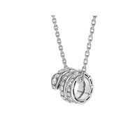[Promax Jewelry]SERPENTI  NECKLACE DOUBLE RING DIAMOND