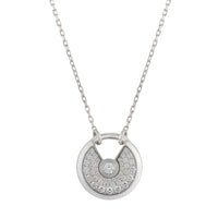 [Promax Jewelry]AMULETTE SILVER FULL DIAMOND NECKLACE