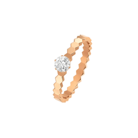 [Promax Jewelry]BEE LOVE RING PINK GOLD 1 DIAMOND
