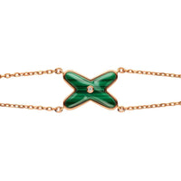 [Promax Jewelry]JEUX BRACELET MALACHITE PINK GOLD 1 DIAMOND