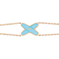[Promax Jewelry]JEUX BRACELET TURQUOISE PINK GOLD 1 DIAMOND