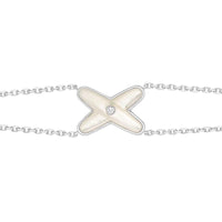 [Promax Jewelry]JEUX BRACELET WHITE MOP SILVER 1 DIAMOND