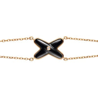 [Promax Jewelry]JEUX BRACELET ONYX PINK GOLD 1 DIAMOND