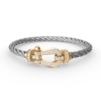 [Promax Jewelry]FORCE LARGE HORSESHOE FULL DIAMOND BRACELET GOLD