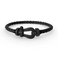 [Promax Jewelry]FORCE LARGE SERIES HORSESHOE BLACK SAMURAI BRACELET