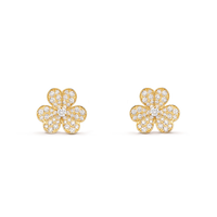 [Promax Jewelry]FRIVOLE GOLD FLOWER DIAMOND EARRINGS