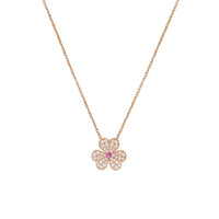 [Promax Jewelry]FRIVOLE ROSE GOLD FLOWER DIAMOND NECKLACE
