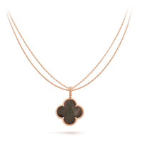 [Promax Jewelry]CLOVER 25MM GOLD DARK MOP BIG CLOVER NECKLACE