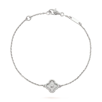 [Promax Jewelry]CLOVER  SINGLE FLOWER BRACELET SILVER