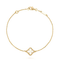 [Promax Jewelry]CLOVER WHITE MOP SINGLE FLOWER BRACELET