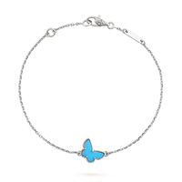 [Promax Jewelry]BUTTERFLY TURQUOISE BUTTERFLY BRACELET SILVER