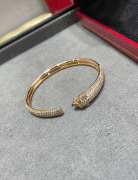 [Promax Jewelry]PANTHERE FULL DIAMOND OPEN BRACELET