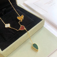 [Promax Jewelry]LUCKY SPRING 4 MOTIFS ROSE GOLD NECKLACE