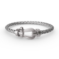 [Promax Jewelry]FORCE LARGE HORSESHOE NO DIAMOND BRACELET SILVER