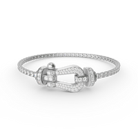 [Promax Jewelry]FORCE  LARGE HORSESHOE FULL DIAMOND TENNIS BRACELET